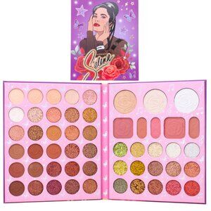HUDA New Selena Eyeshadow & Face Palette – Built-In Mirror, Vibrant Shades